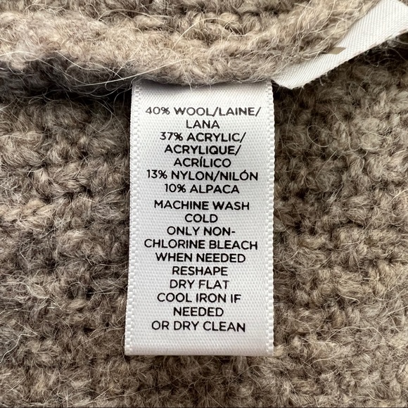 LOFT Wool Blend Draped Sweater Vest Cardigan - Picture 4 of 4